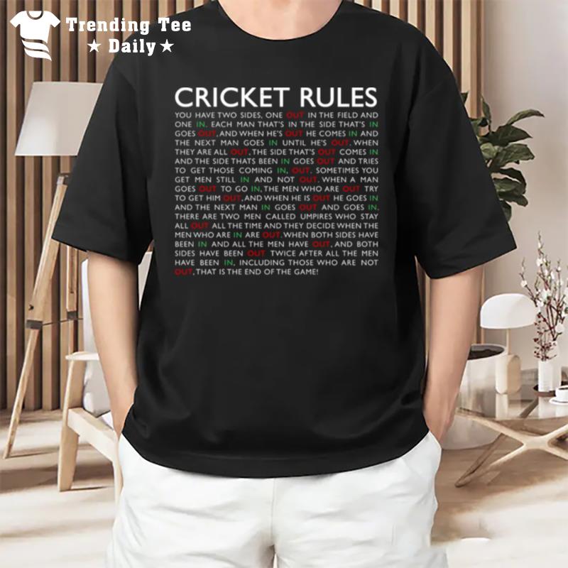 Sports Design Cricket Rules T-Shirt