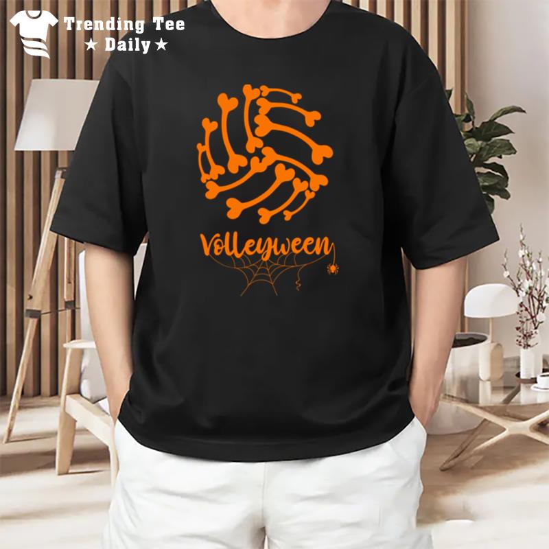 Sports Design Volleyball Skeleton Player T-Shirt