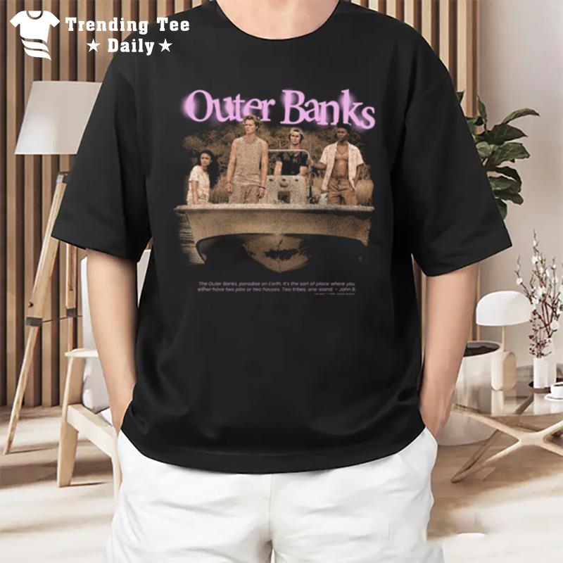 Spray Paint Logo Outer Banks Group Shot Vintage T-Shirt