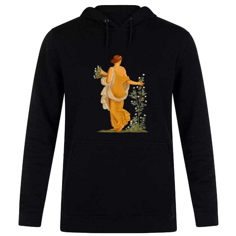 Spring Maiden Gathering Flowers Hoodie