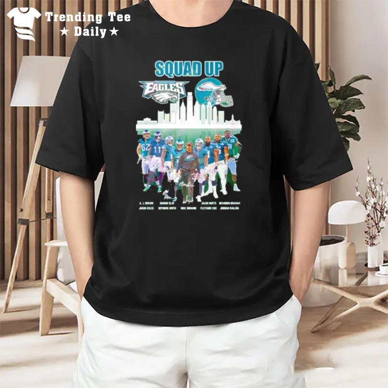 Squad Pp Philadelphia Eagles Football Team Signature T-Shirt