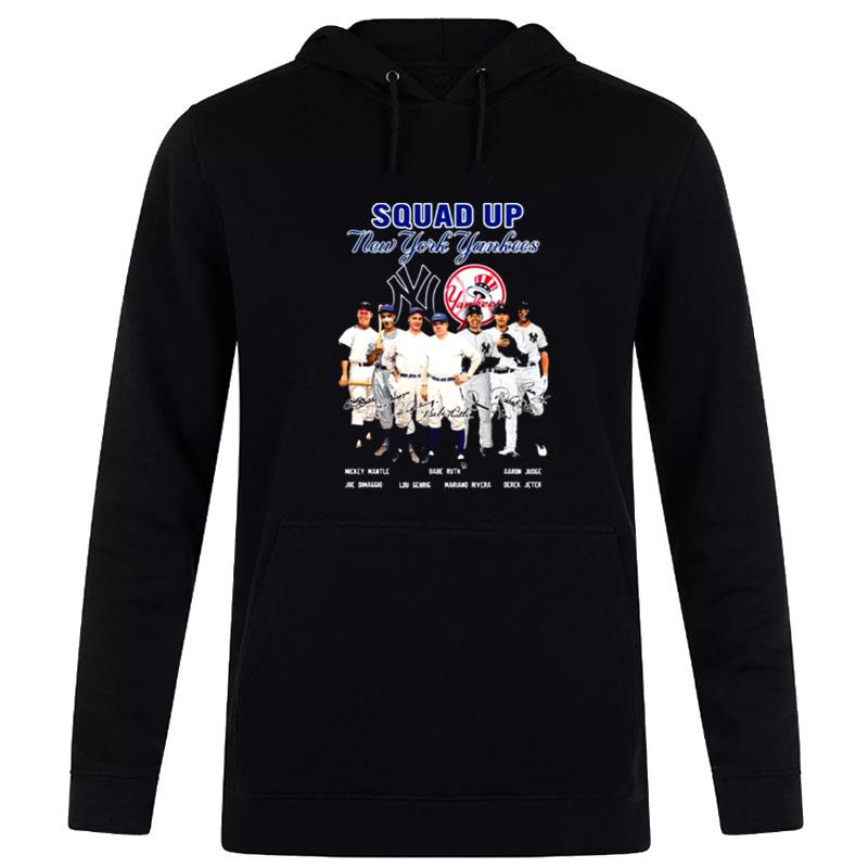 Squad Up New York Yankees Team Football Signatures Hoodie