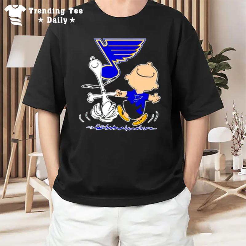 St. Louis Blues Snoopy And Charlie Brown Dancing T-Shirt
