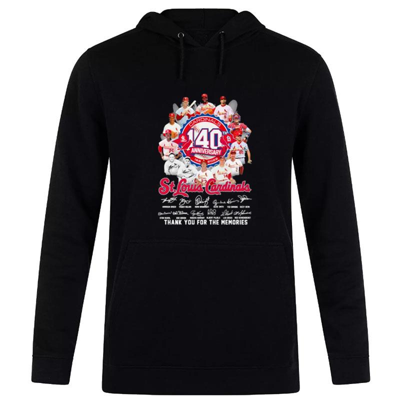 St Louis Cardinals 140Th Anniversary 1888 2022 Signatures Thank You For The Memories Hoodie