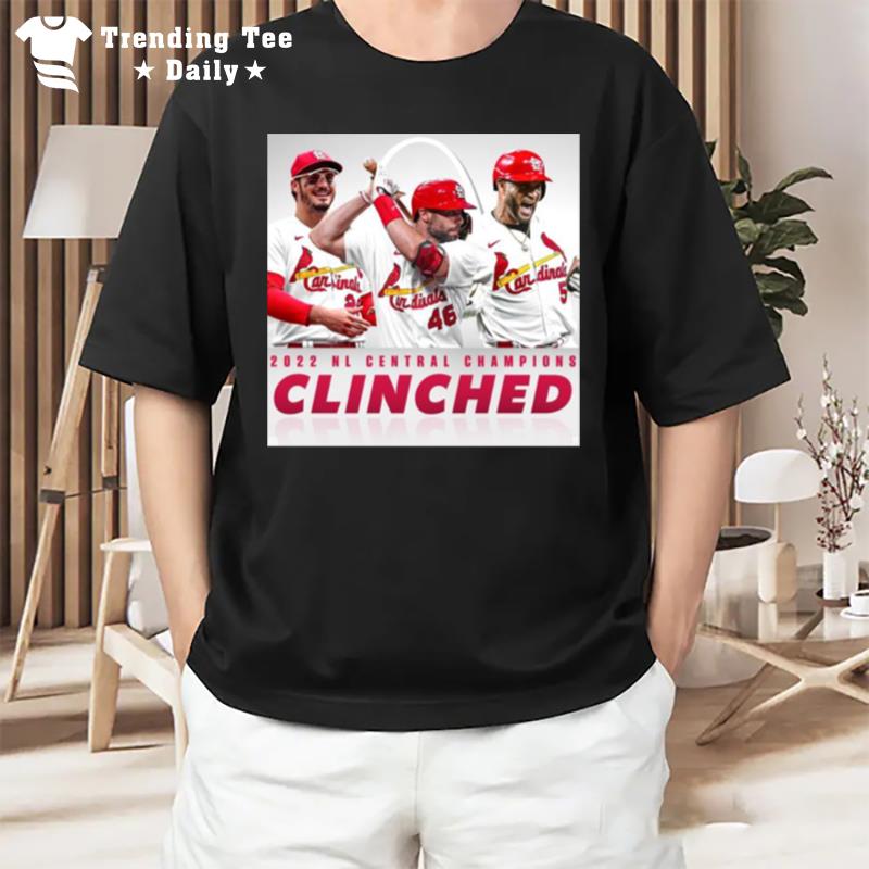 St Louis Cardinals 2022 Nl Central Champions Clinched T-Shirt