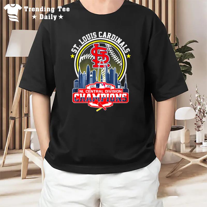 St Louis Cardinals 2022 Nl Central Division Champions Skyline T-Shirt