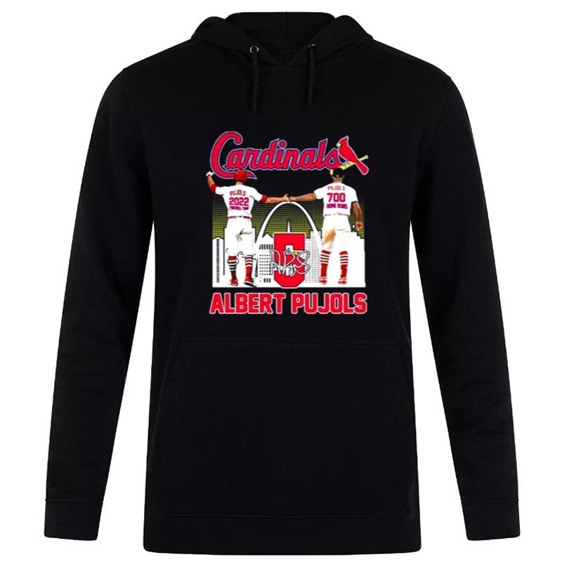 St Louis Cardinals Albert Pujols 2022 Farewell Tour And 700Th Home Runs Signature Hoodie