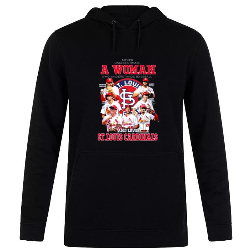 St Louis Cardinals Never Underestimate Woman Who Understands Football And Love St Louis Cardinals Signatures 2022 Hoodie