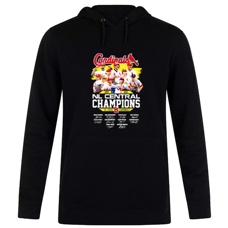 St Louis Cardinals Team Mlb 2022 Nl Central Champions Signatures Hoodie