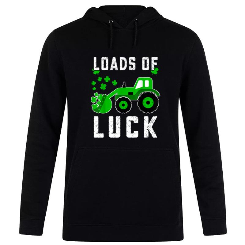 St Patrick Day Load Of Luck Excavator Irish Kids Toddler Boy Hoodie