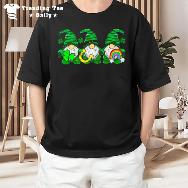 St Patrick'S Day Gnomes Clover Irish T-Shirt