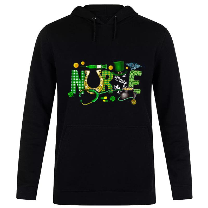 St Patrick'S Day Nurse Clover Shamrock Hoodie