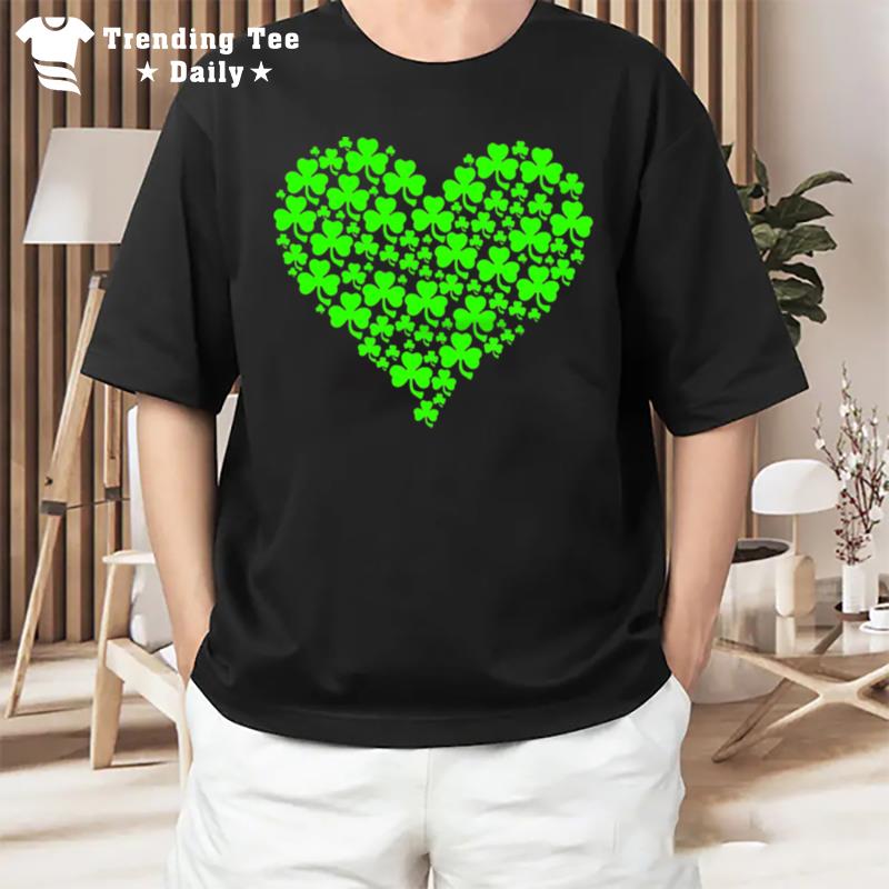 St Patrick'S Day Shamrock Heart Cute Irish Sweat T-Shirt