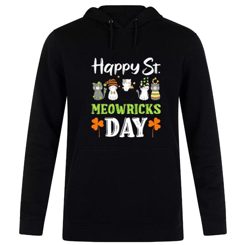 St Patricks Day Meowricks Outfit Cute Cats 2023 Hoodie