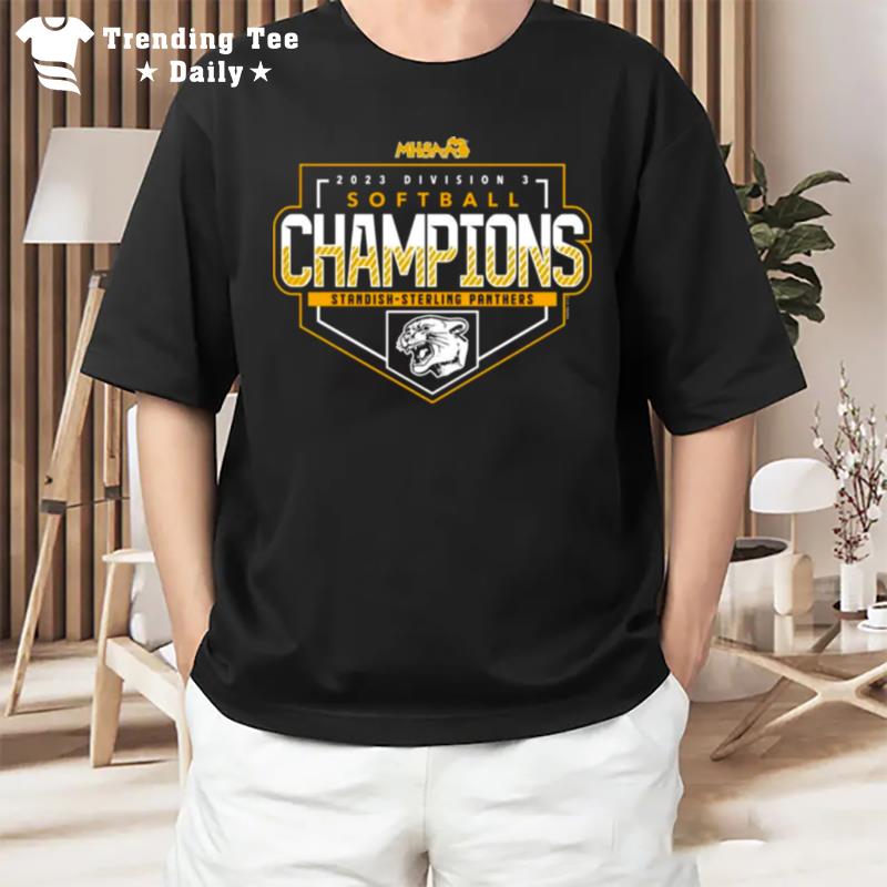 Standish Sterling Panthers 2023 Division 3 Softball Champions T-Shirt