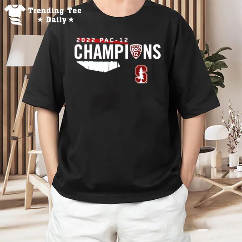 Stanford Cardinal 2022 Pac 12 Regular Season Wo Soccer Champions Locker Room T-Shirt