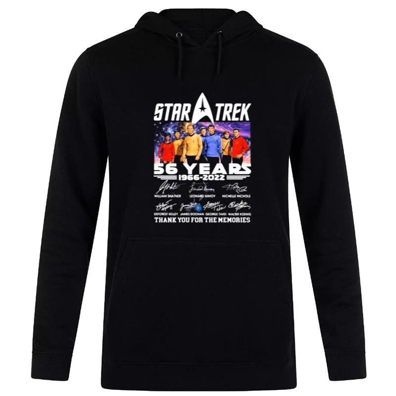 Star Trek 56 Years 1966 2022 Signature Thank You For The Memories Hoodie