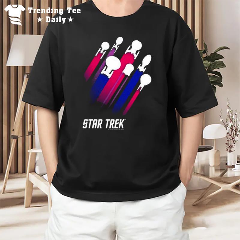 Star Trek Bisexual Flag Streaks Pride T-Shirt