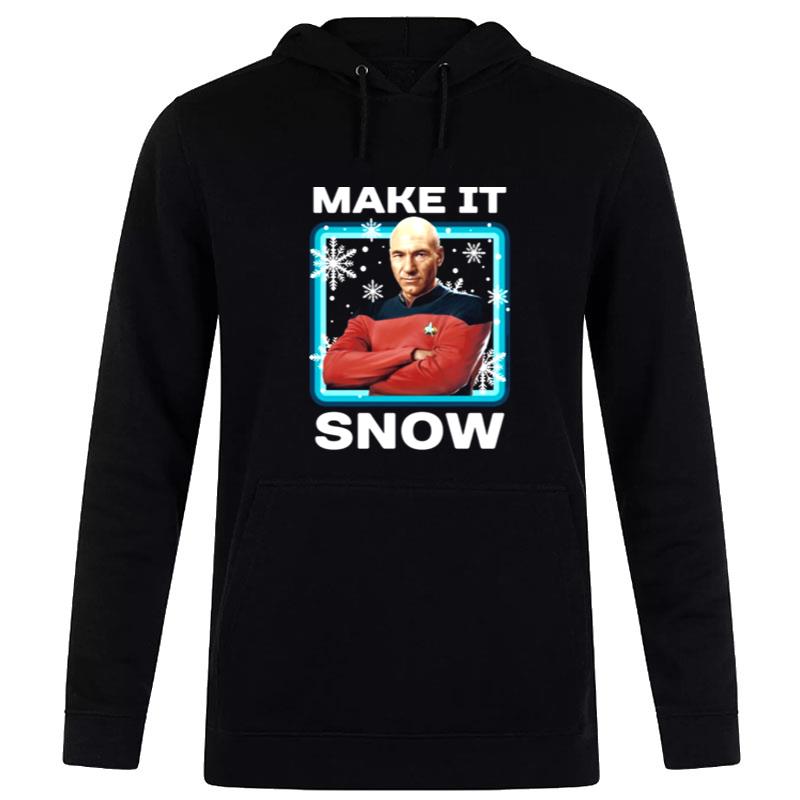 Star Trek Next Generation Make It Snow Christmas Hoodie