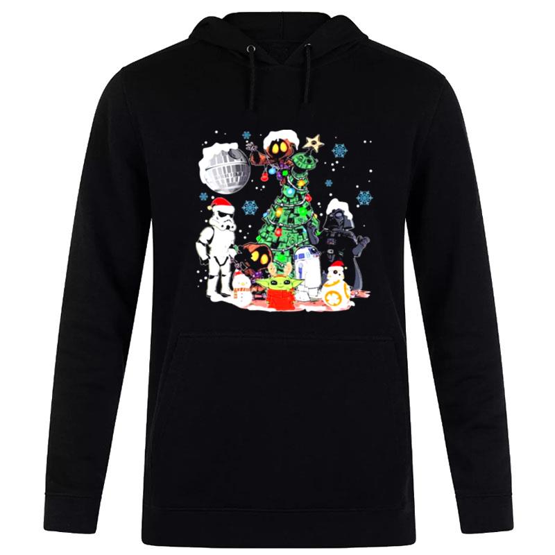 Star Wars Characters Chibi Merry Christmas Ligh Hoodie