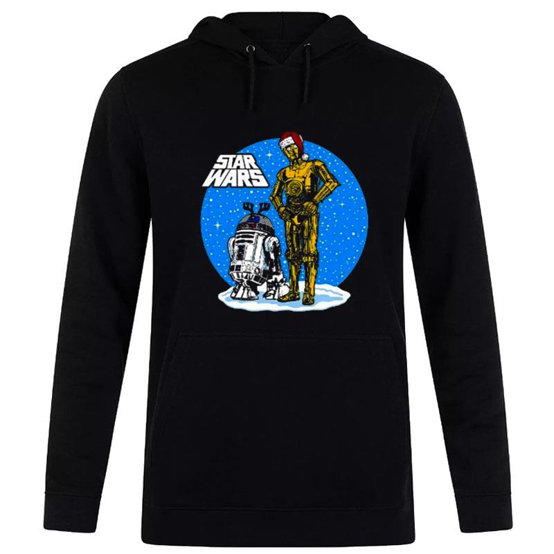 Star Wars Christmas C 3Po & R2 D2 Snow Globe Hoodie