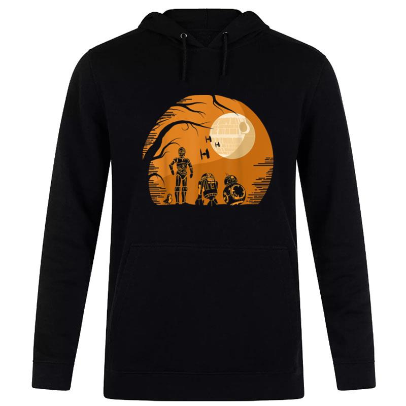 Star Wars Droids Halloween Orange Hue Death Star Portrait Hoodie