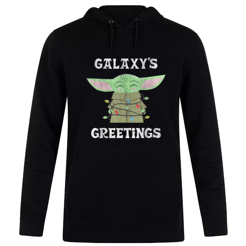 Star Wars The Mandalorian Christmas Child Galaxy'S Greetings Hoodie