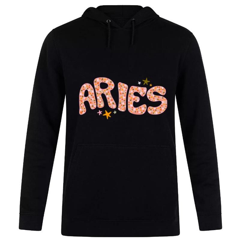 Starry Aries Zodiac Sign Tex Hoodie