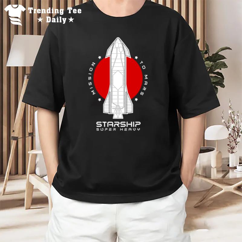 Starship Sn24 Mission To Mars Space Rocket Launch T-Shirt