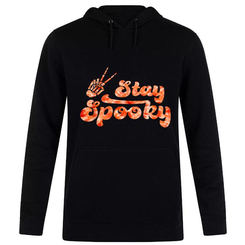 Stay Spooky Halloween Skeleton Skull Hand Tie Dye Costume Hoodie