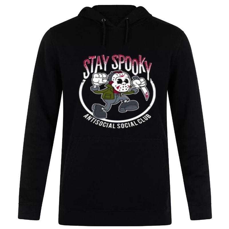 Stay Spooky Vintage Cartoon Friday The 13Th Slasher Movie Creepy Cute Vintage Cartoon Horror Rubber Hose Slasher Hoodie