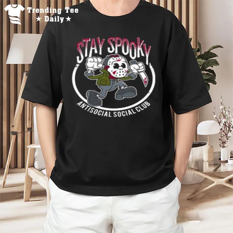 Stay Spooky Vintage Cartoon Friday The 13Th Slasher Movie Creepy Cute Vintage Cartoon Horror Rubber Hose Slasher T-Shirt