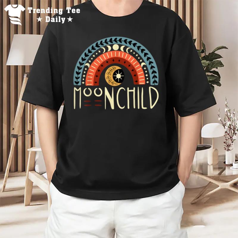 Stay Wild Moon Child Boho Peace Hippie Funny Moon Child T-Shirt