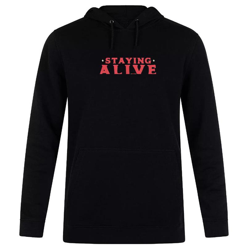 Staying Alive Skeleton Drink Coffee Funny Skeleton Skull Hoodie