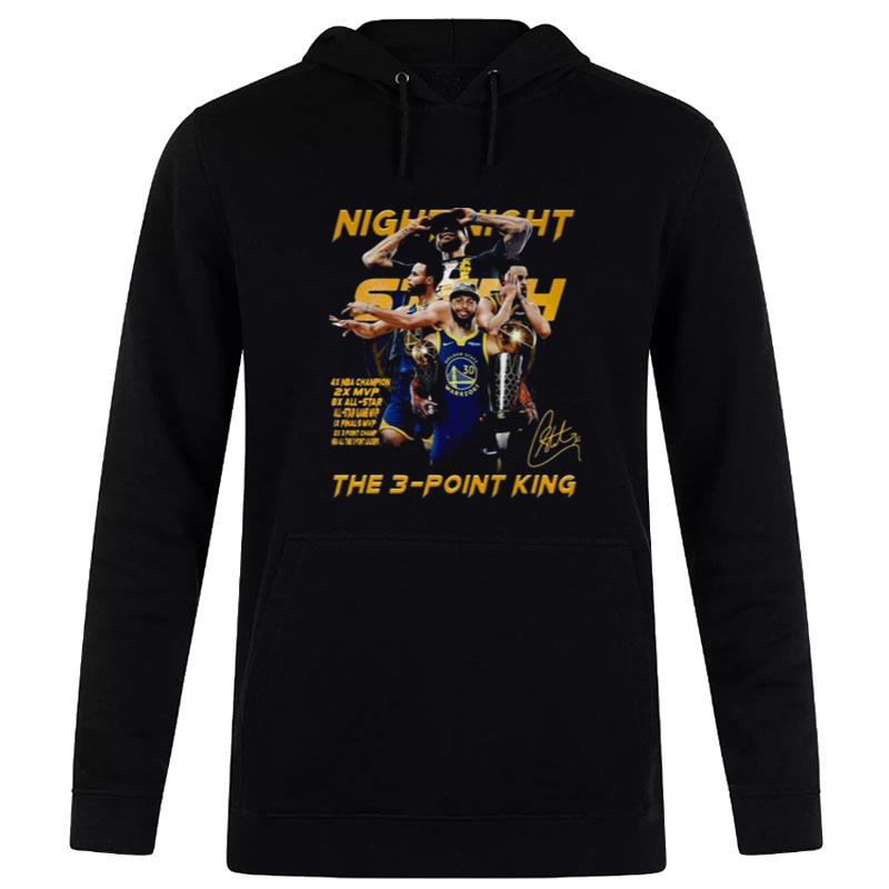 Steph Curry Night Night The 3 Point King Signatures Of The Golden State Warriors Hoodie