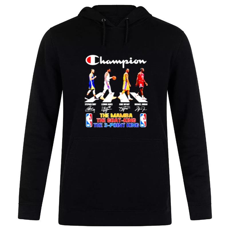Stephen Curry Lebron James Kobe Bryant Michael Jordan Abbey Road The Mama The Goat King The 3 Point King Signatures Hoodie