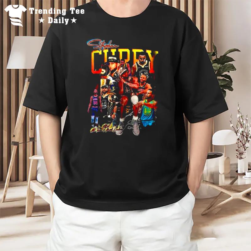 Stephen Curry Vintage 90S Bootleg Warrior Finals Mvp Champions Basketball T-Shirt