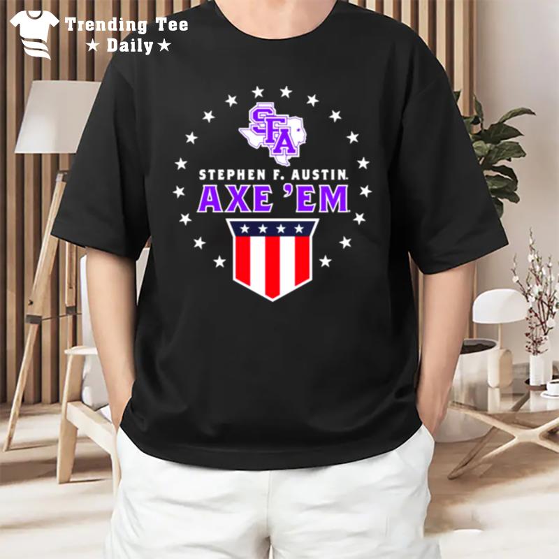 Stephen F Austin Lumberjacks Patriotic Banner T-Shirt