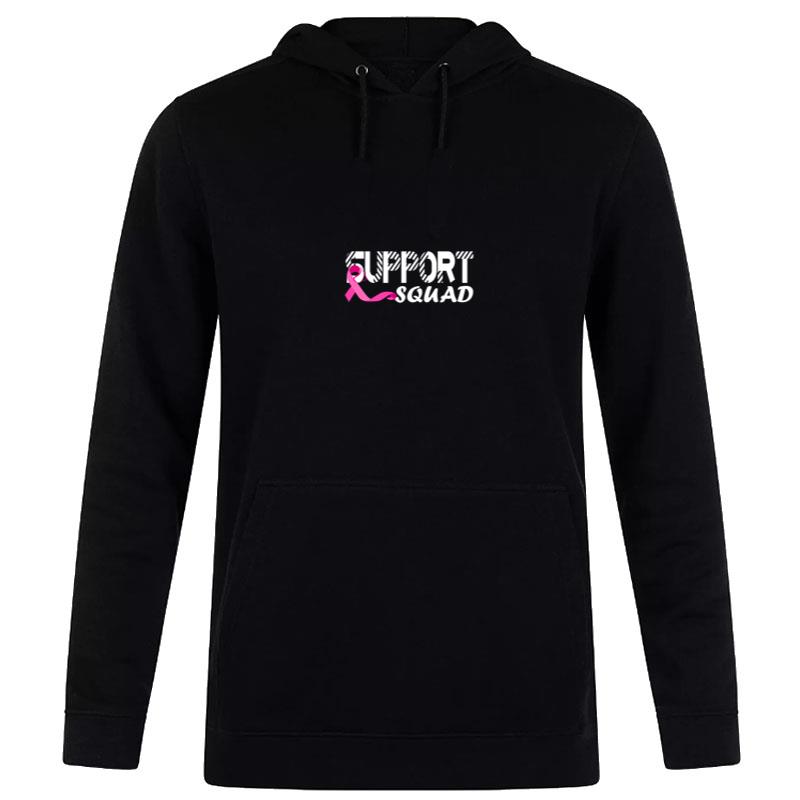 Support Squad Breast Cancer Awareness Pink Ribbon Long Sleeve Hoodie