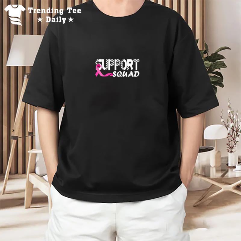 Support Squad Breast Cancer Awareness Pink Ribbon Long Sleeve T-Shirt