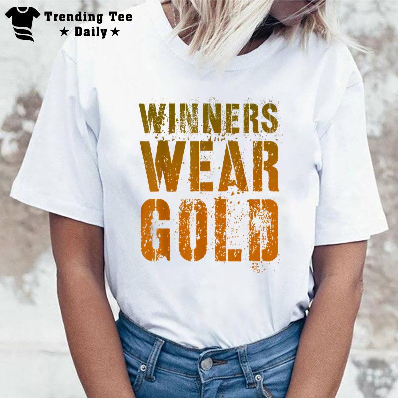 Vintage Winners Wear Gold Cheer Summer Camp War Game Team T-Shirt