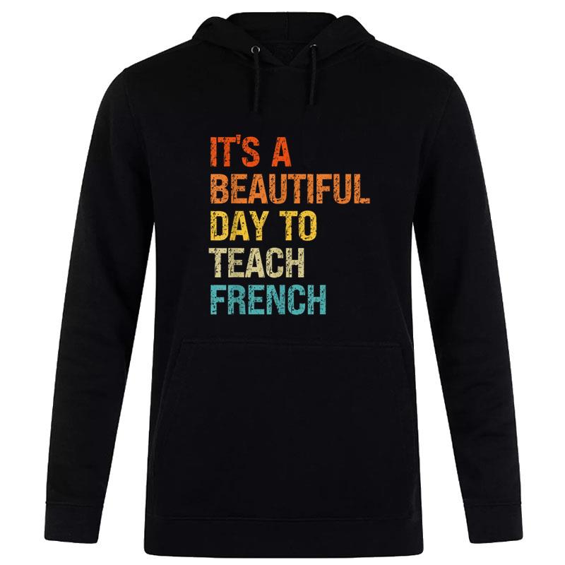 Vintage French Teacher Retro French Teacher Adult Hoodie