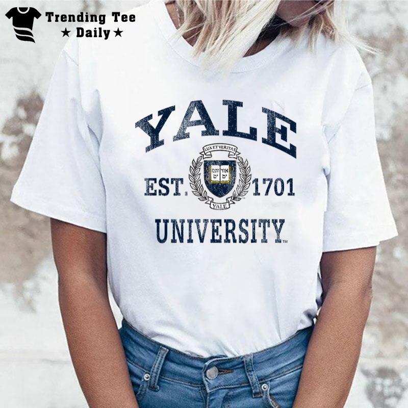 Yale Bulldogs Retro Vintage Crest Officially Licensed T-Shirt