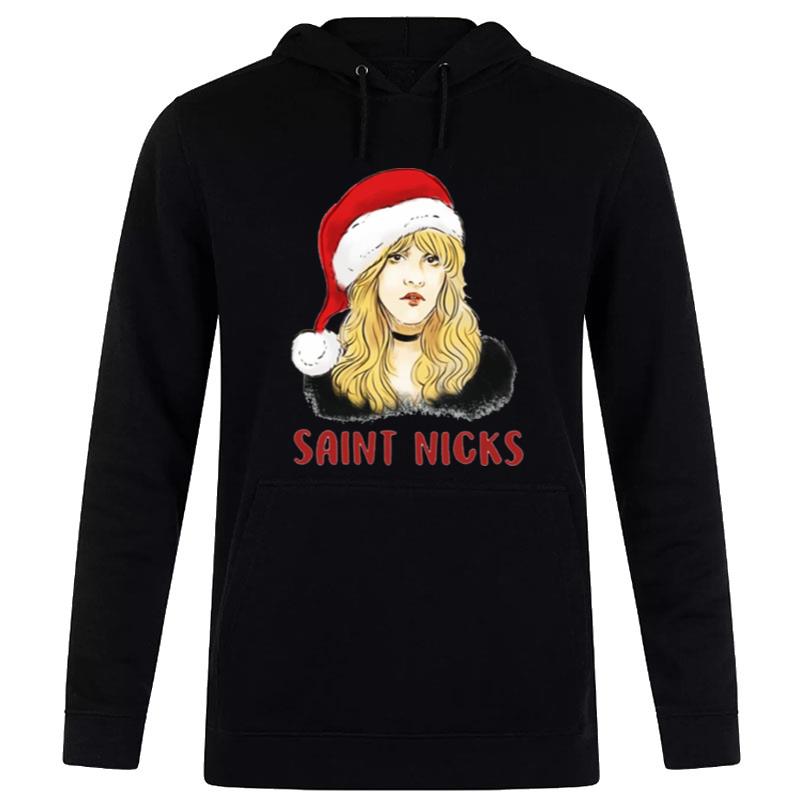 Stevie Nicks Wearing Santa Hat Christmas T-Shirt Hoodie