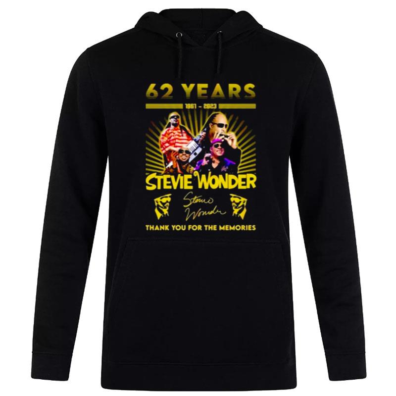 Stevie Wonder 62 Years Of 1961 - 2023 Thank You For The Memories Signature T-Shirt Hoodie