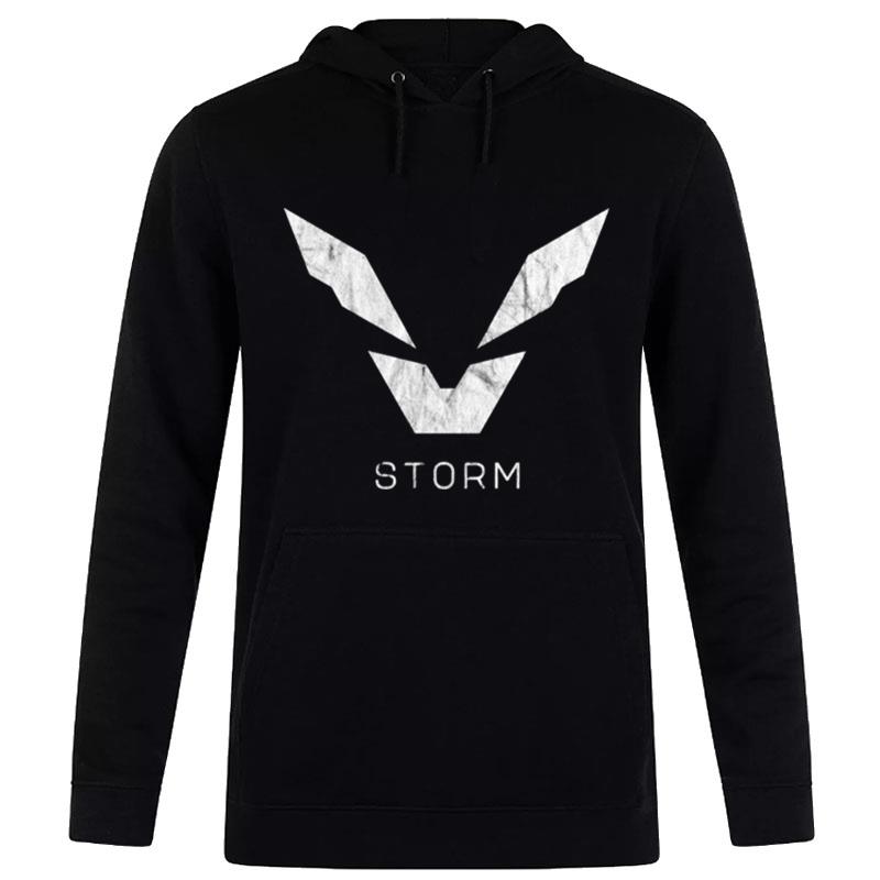 Storm Javelin Variant Anthem Game Symbol Worn White Logo T-Shirt Hoodie