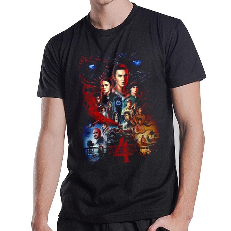 Stranger Things 4 Full Cast Poster S T-Shirt T-Shirt