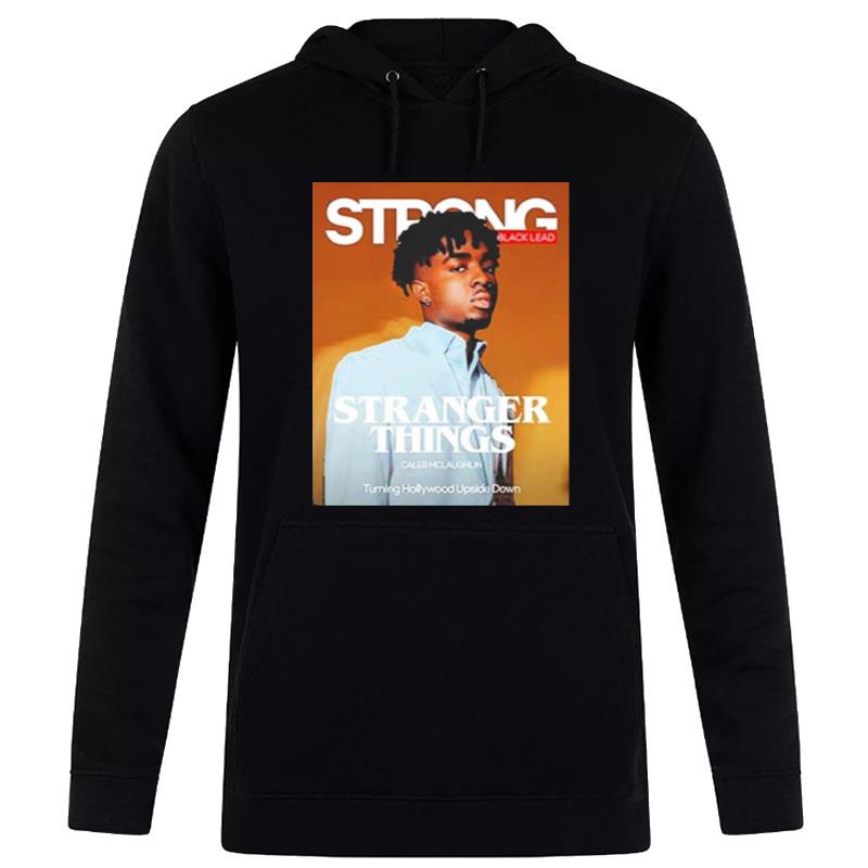 Stranger Things Caleb Mclaughlin Turning Hollywood Upside Down T-Shirt Hoodie