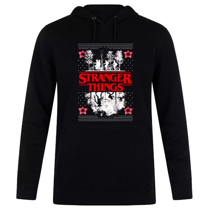 Stranger Things Christmas Upside Down Knit Pattern Style Ugly 2022 T-Shirt Hoodie