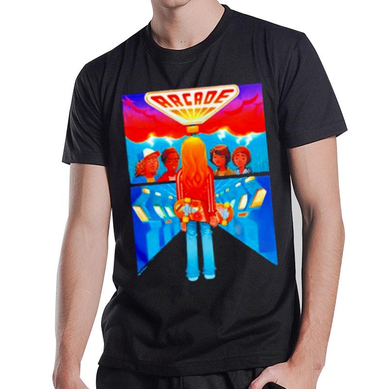 Stranger Things Fan Art Arcade Group Comic Poster T-Shirt T-Shirt